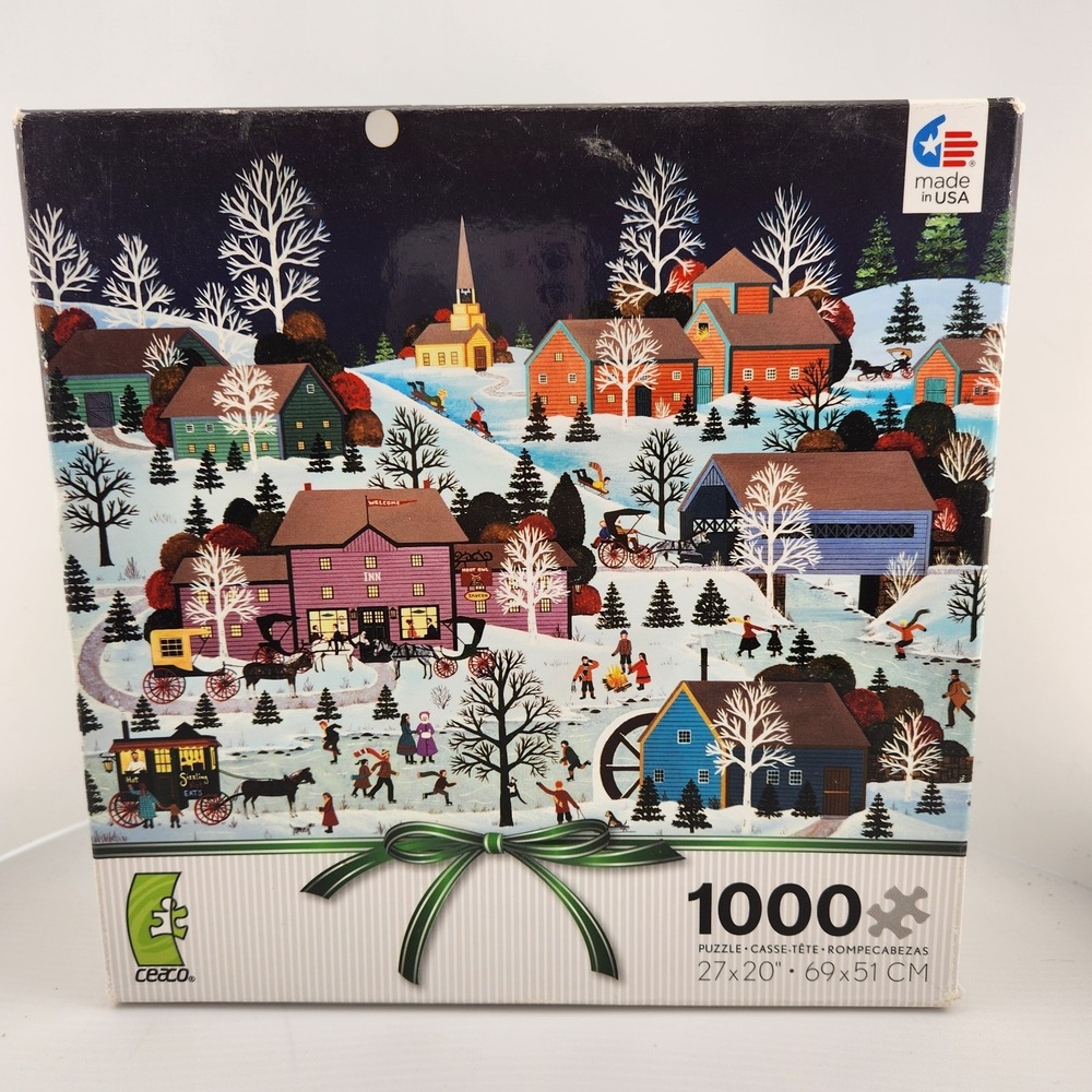 NIB Ceaco "Winters Eve in Hoot Owl Hollow" Jane Wooster Scott 1000 pc Puzzle